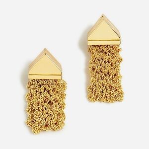 NWT J. Crew Gold Mesh Chain Earrings